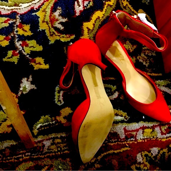 Mac Fischer red suede shoes size 8 - Picture 5 of 6